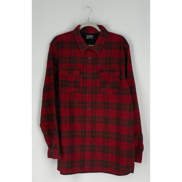 MTN OPS Tamarack Tech Button Up Flannel Shirt Mens 2XL Brick Red Long Sleeve New - Picture 1 of 10
